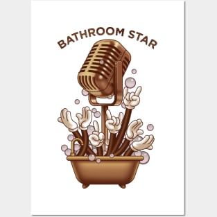 BATHROOM STAR Posters and Art